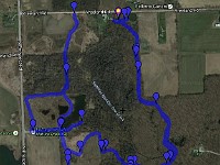 2016-09-28 LeFurge Nature Preserve 47  The route I ran with locations of pictures taken.
